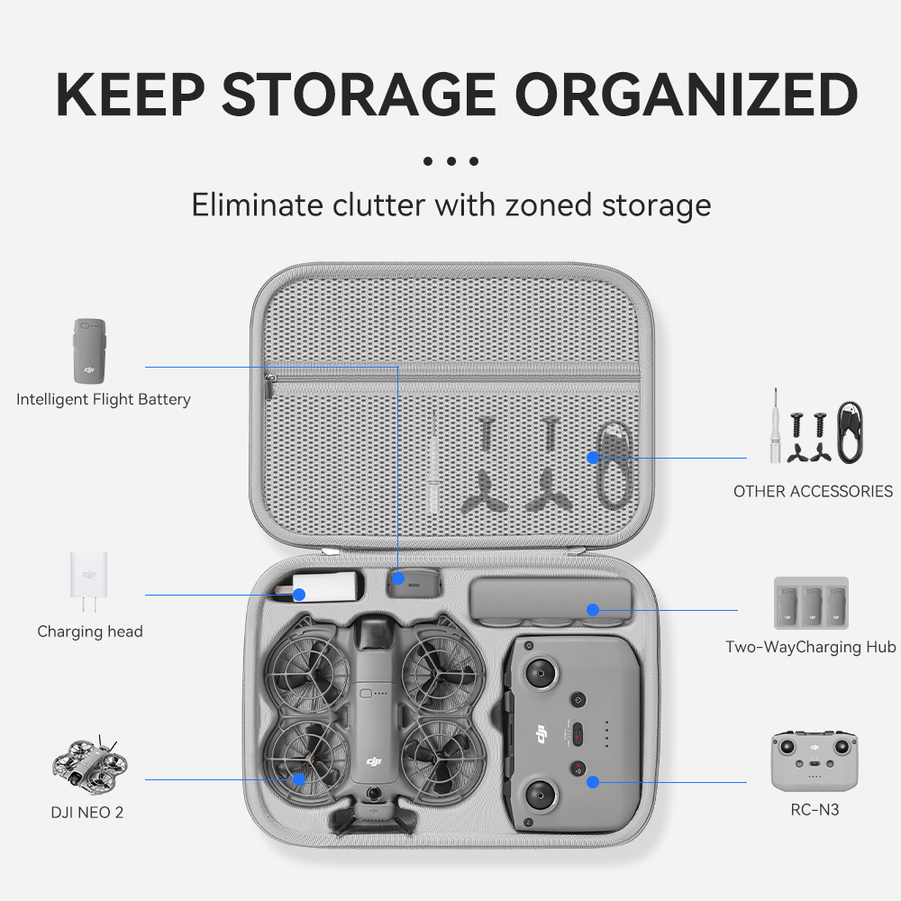 DJI NEO 2 드론 액세서리용 XFJI 여행용 정리 - Drone Battery Bag 리뷰 및 가격